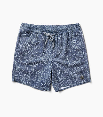 Elastic Batik Swirl Boardshorts 16"