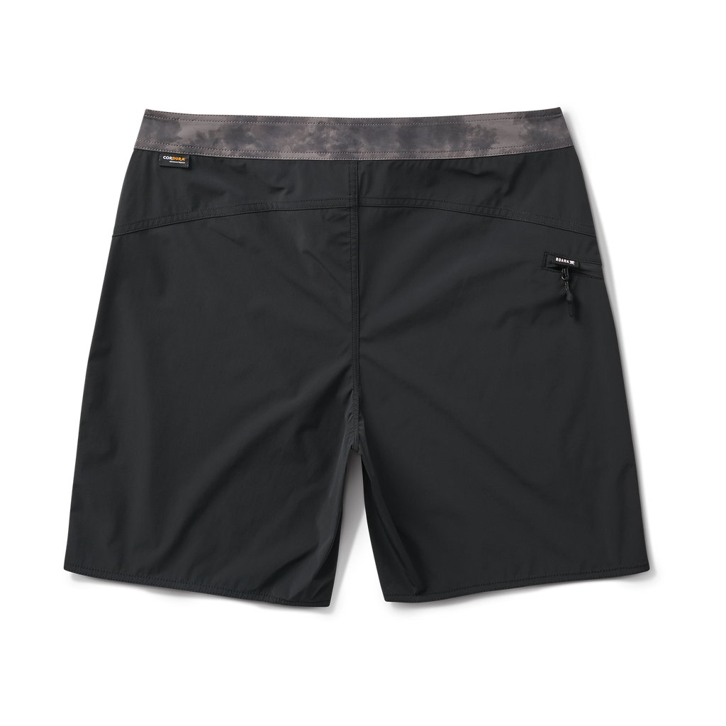 Back view of black boardshorts showcasing a pocket detail and tailored fit for comfortable all-day wear. Big Image - 7