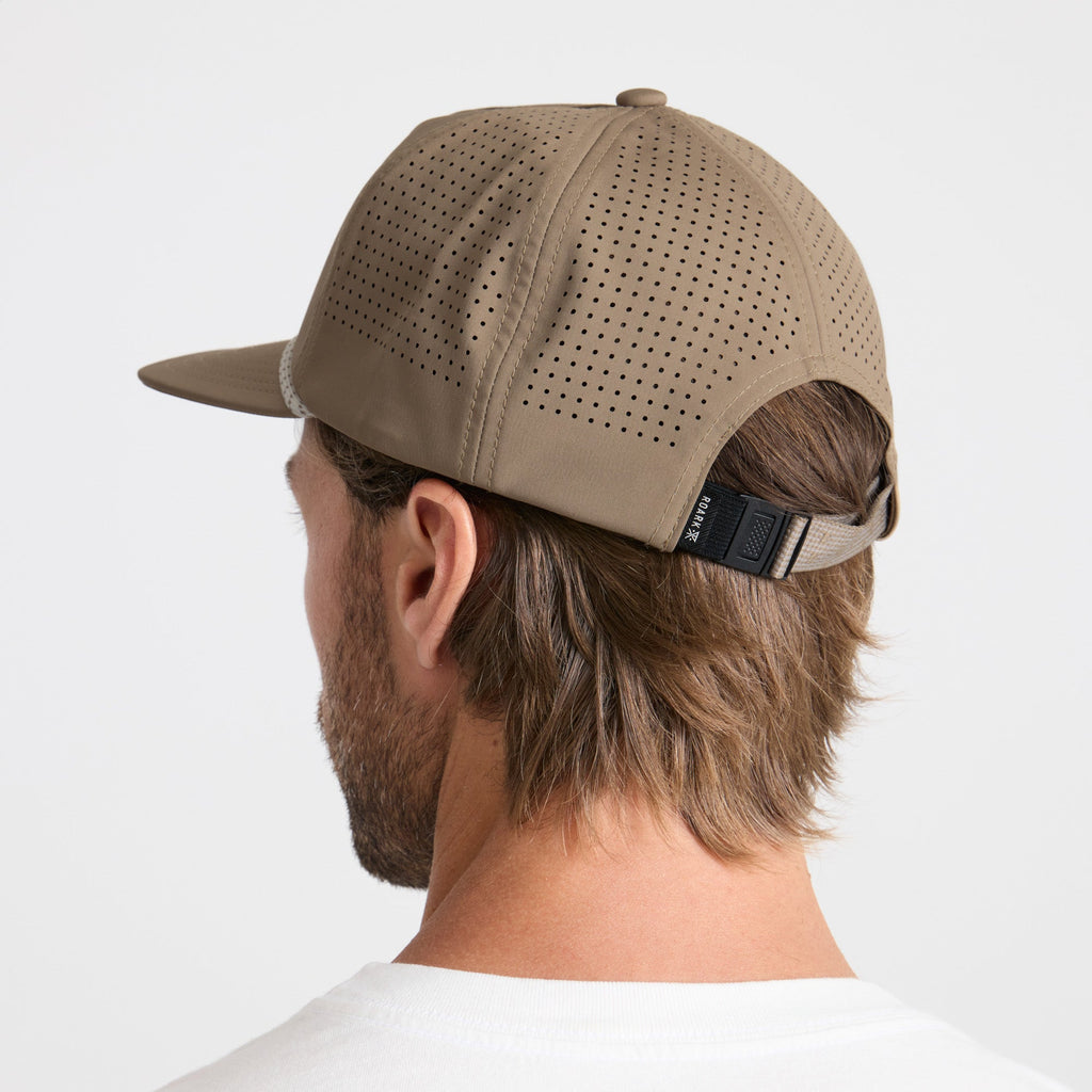 Stylish cricket cap with visor in khaki color, perfect for outdoor adventures and travel. Big Image - 6