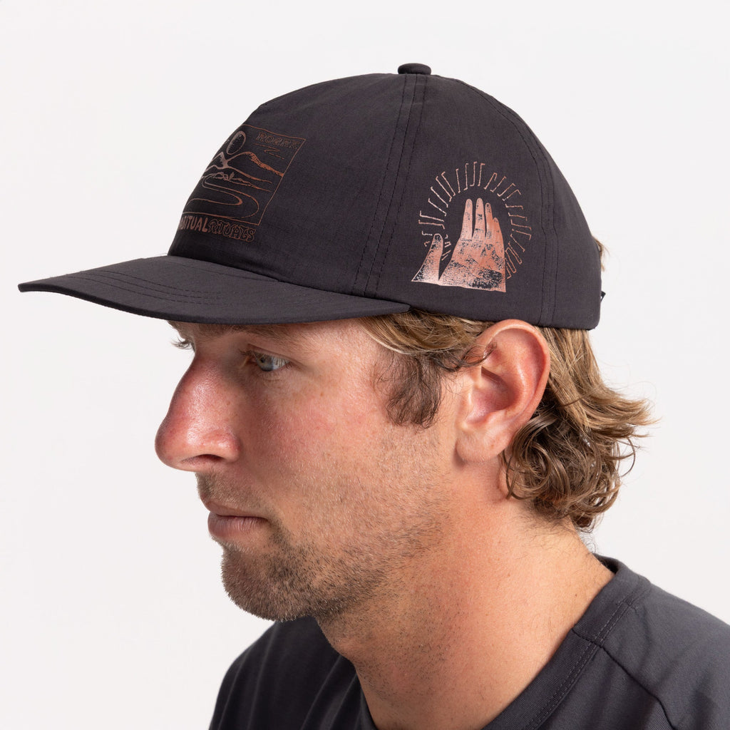 Stylish black adventure cap perfect for travel and outdoor activities, part of Roark’s headgear collection. Big Image - 4