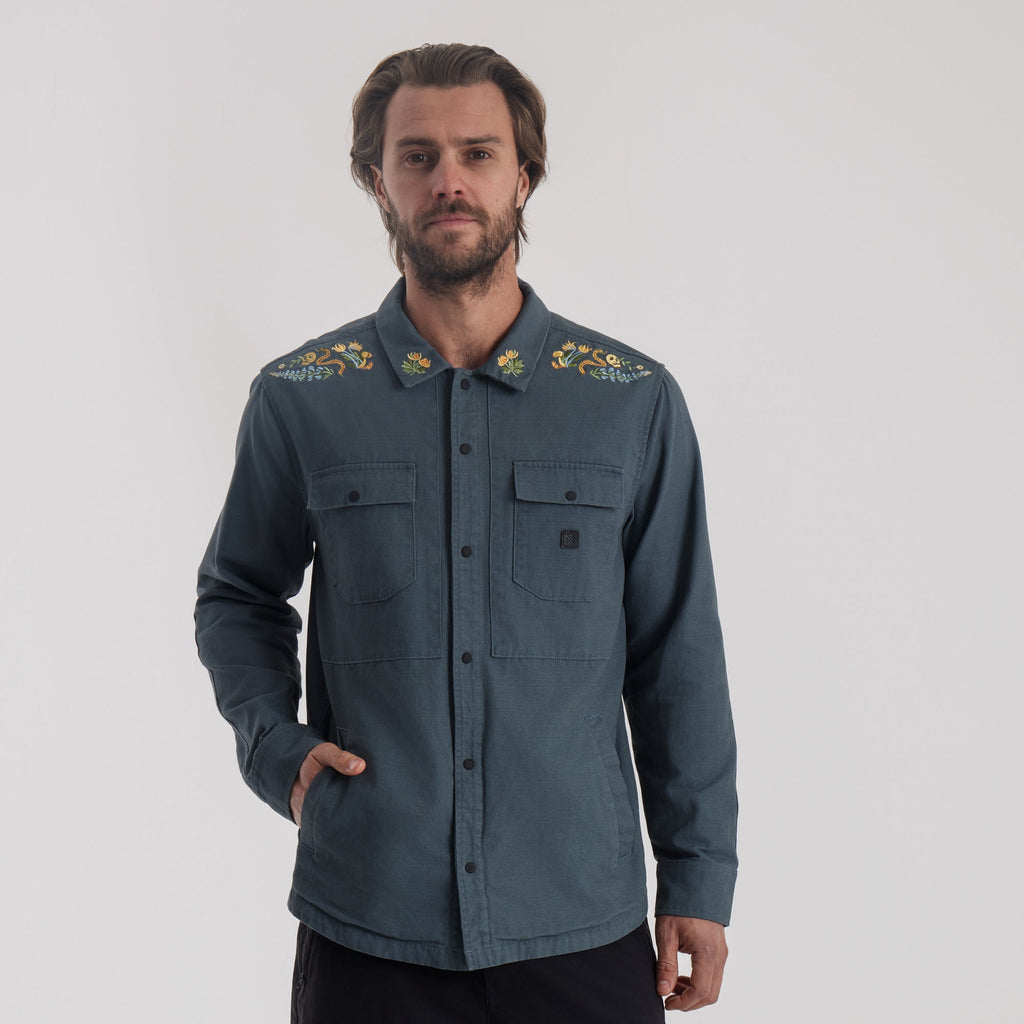 Roark Hebrides Unlined Jacket in Orion, showcasing a front view with a model wearing it. Big Image - 5