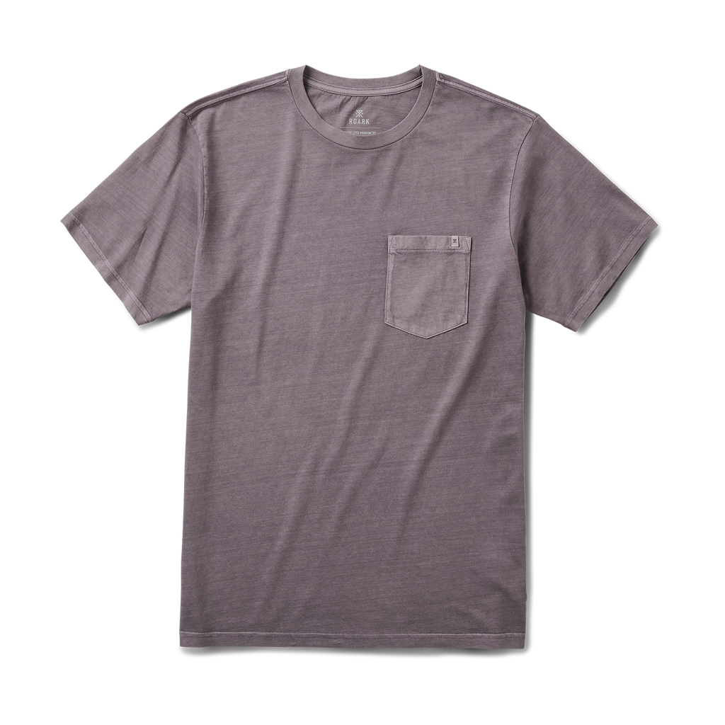 Gray t-shirt with a pocket on a white background Big Image - 1