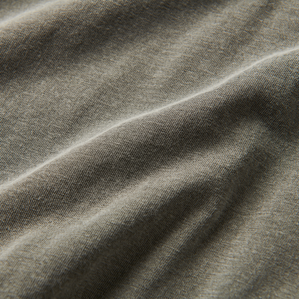 A close-up image of the Roark Made To Fade Short Sleeve Tee in Washed Military, showcasing the details and craftsmanship. Shop the official Roark store now. Big Image - 4