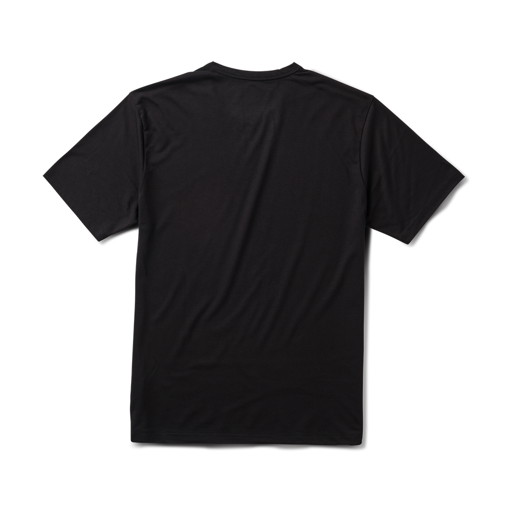Black Roark adventure-ready T-shirt with visible white sleeve detail in a textured fashion setup Big Image - 7