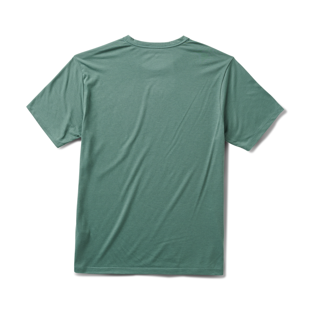 Grey active t-shirt designed for adventure and travel by Roark, featuring durable sleeves for outdoor activities. Big Image - 4