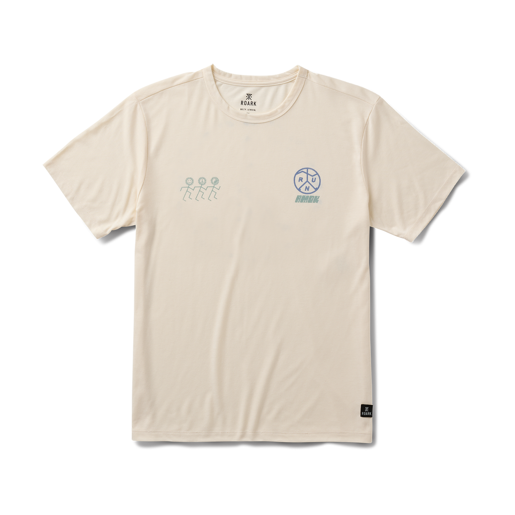 Close-up of a white active shirt featuring unique textile design, ideal for outdoor adventures and travel, from Roark's collection. Big Image - 8