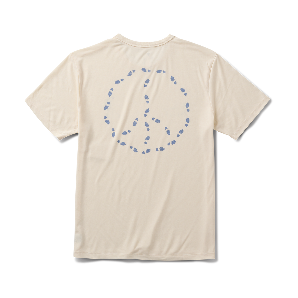 Active shirt featuring peace symbols and unique textile design by Roark, perfect for adventure and travel enthusiasts. Big Image - 1