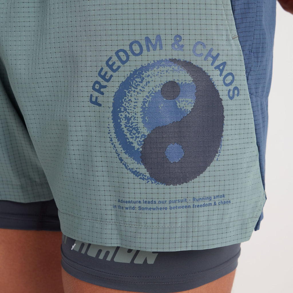 Assortment of Roark active and adventure wear including active shirt, shorts, and boardshorts in nature-inspired designs, perfect for outdoor adventures and travel. Big Image - 5