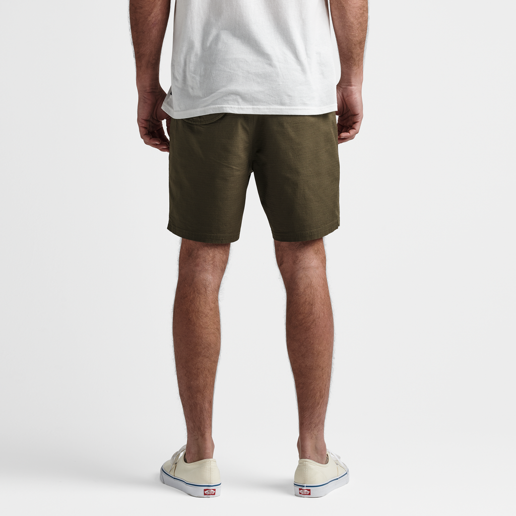 The model of Roark men's Campover Shorts - Military Big Image - 3