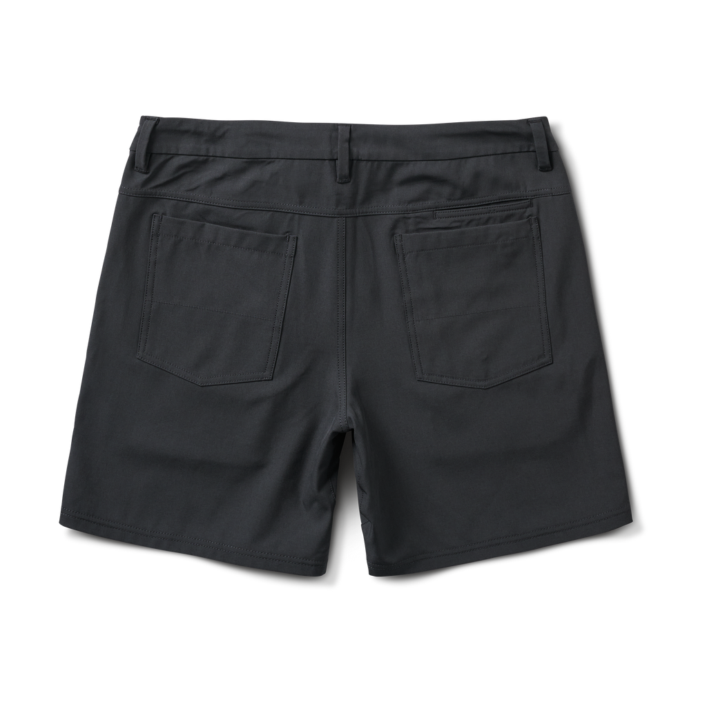 Roark Hybro Hybrid Shorts 18.5" in Black, close-up of the front. Big Image - 6