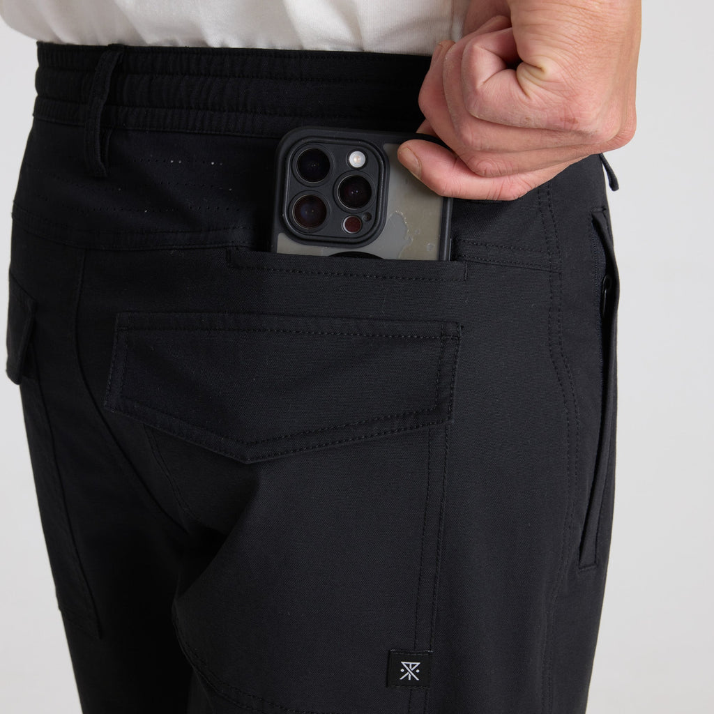 Versatile black cargo active pants perfect for adventure and travel by Roark Big Image - 8
