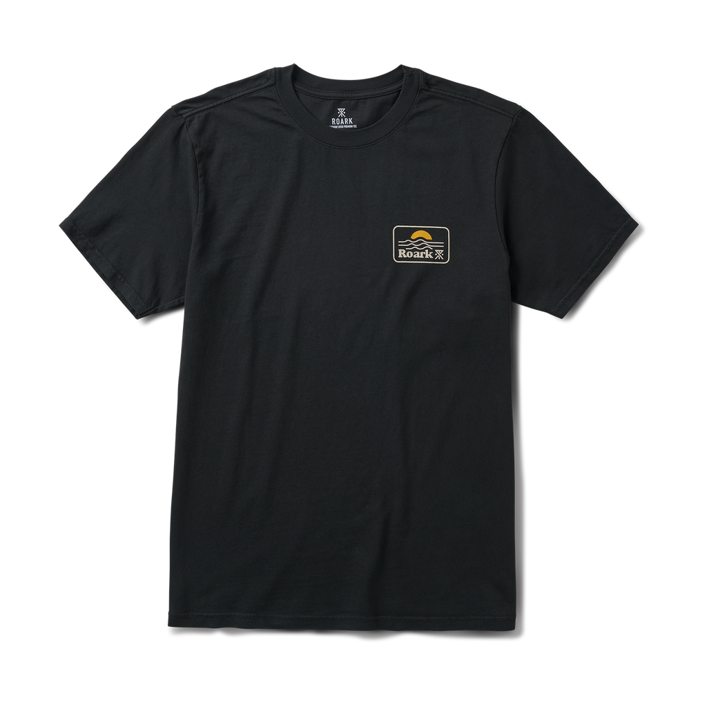 Black long-sleeved active t-shirt featuring a prominent Roark logo, designed for adventure and outdoor activities Big Image - 7