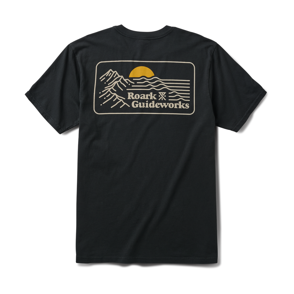 Black active shirt with visible sleeve detail, designed for adventure and outdoor activities by Roark. Big Image - 1