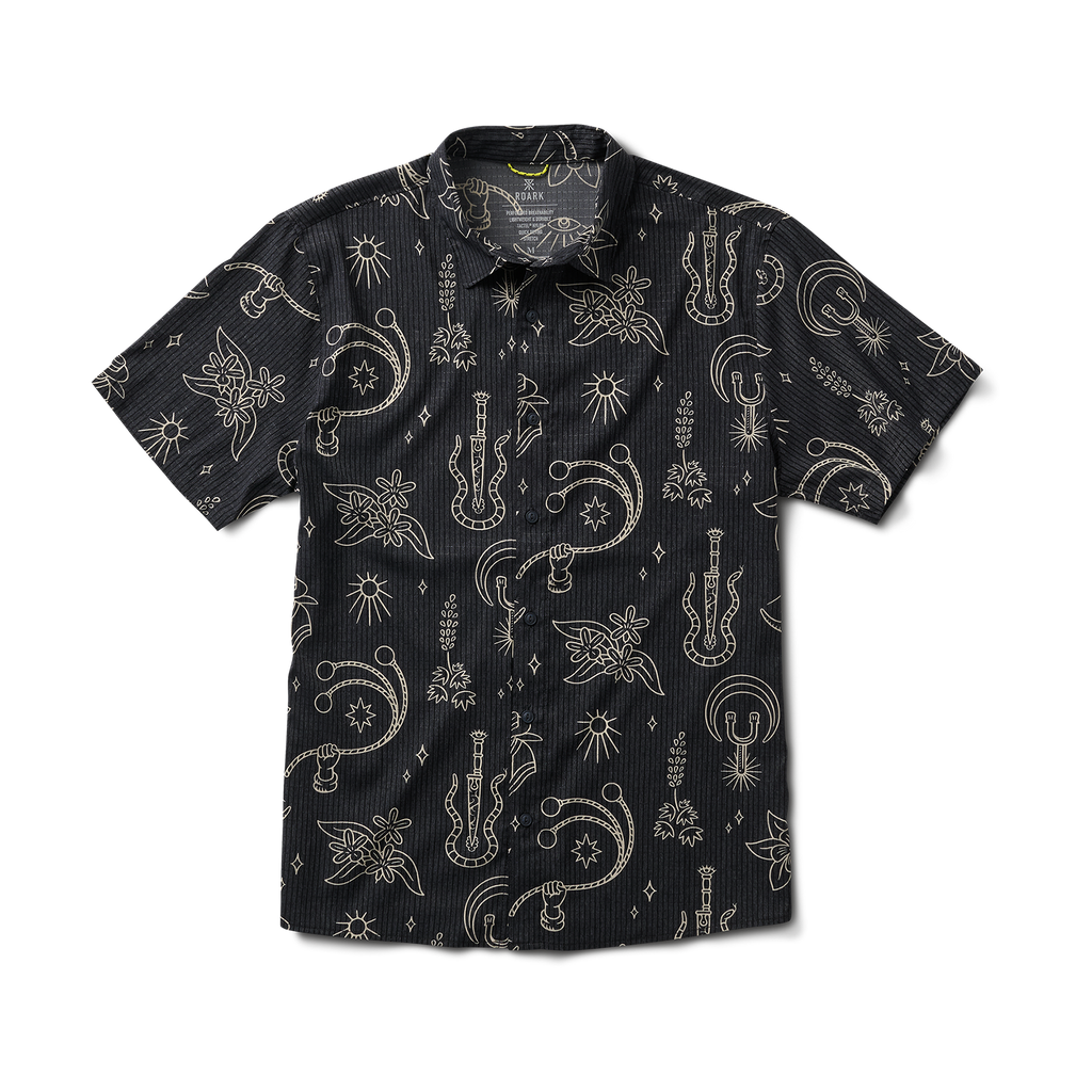 Bless Up Breathable Stretch Shirt - Black Print Big Image - 1