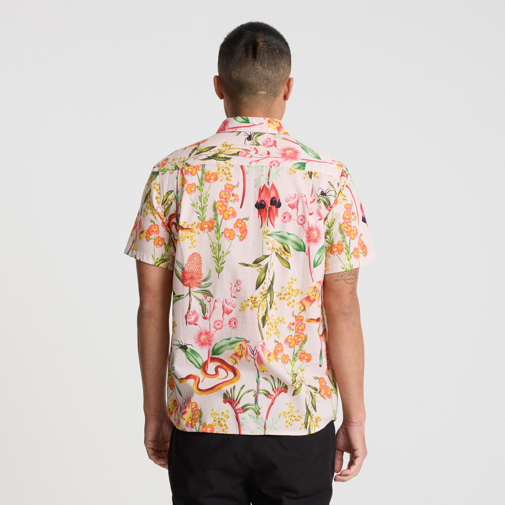 Dynamic yellow active shirt designed for adventure and travel by Roark, styled for durability and comfort in outdoor environments. Big Image - 10