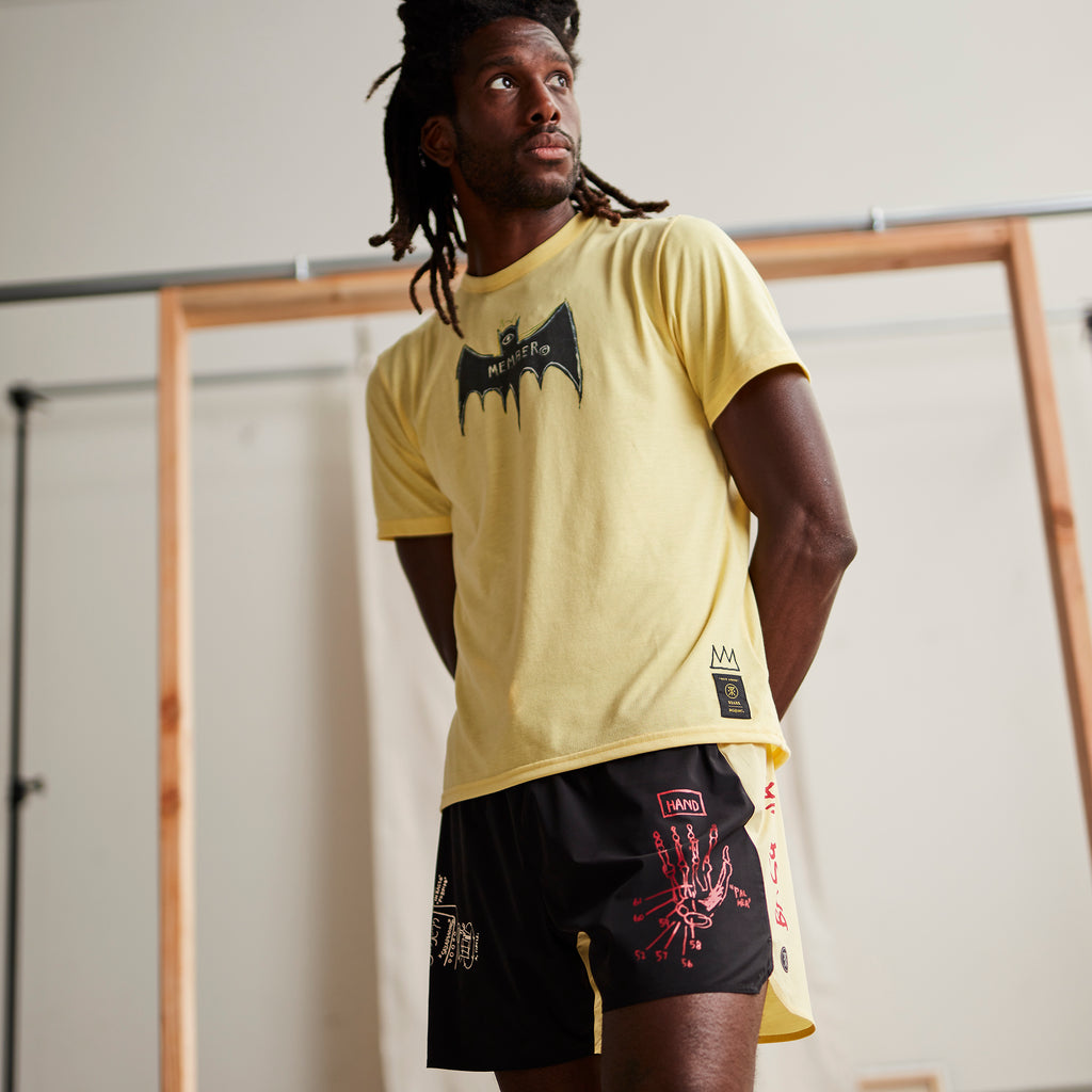 Jean-Michel Basquiat-Inspired Active Collection. Roark’s pinnacle run short the Alta, made from a lightweight 4-way stretch nylon Big Image - 2