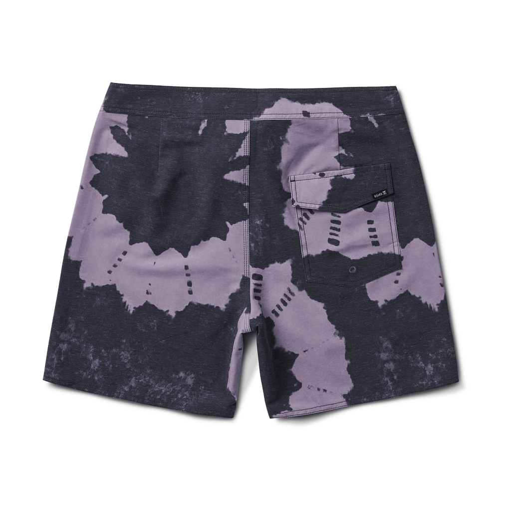 The back of Roark men's Passage Boardshorts 17" - Purple Haze Shibori Big Image - 5