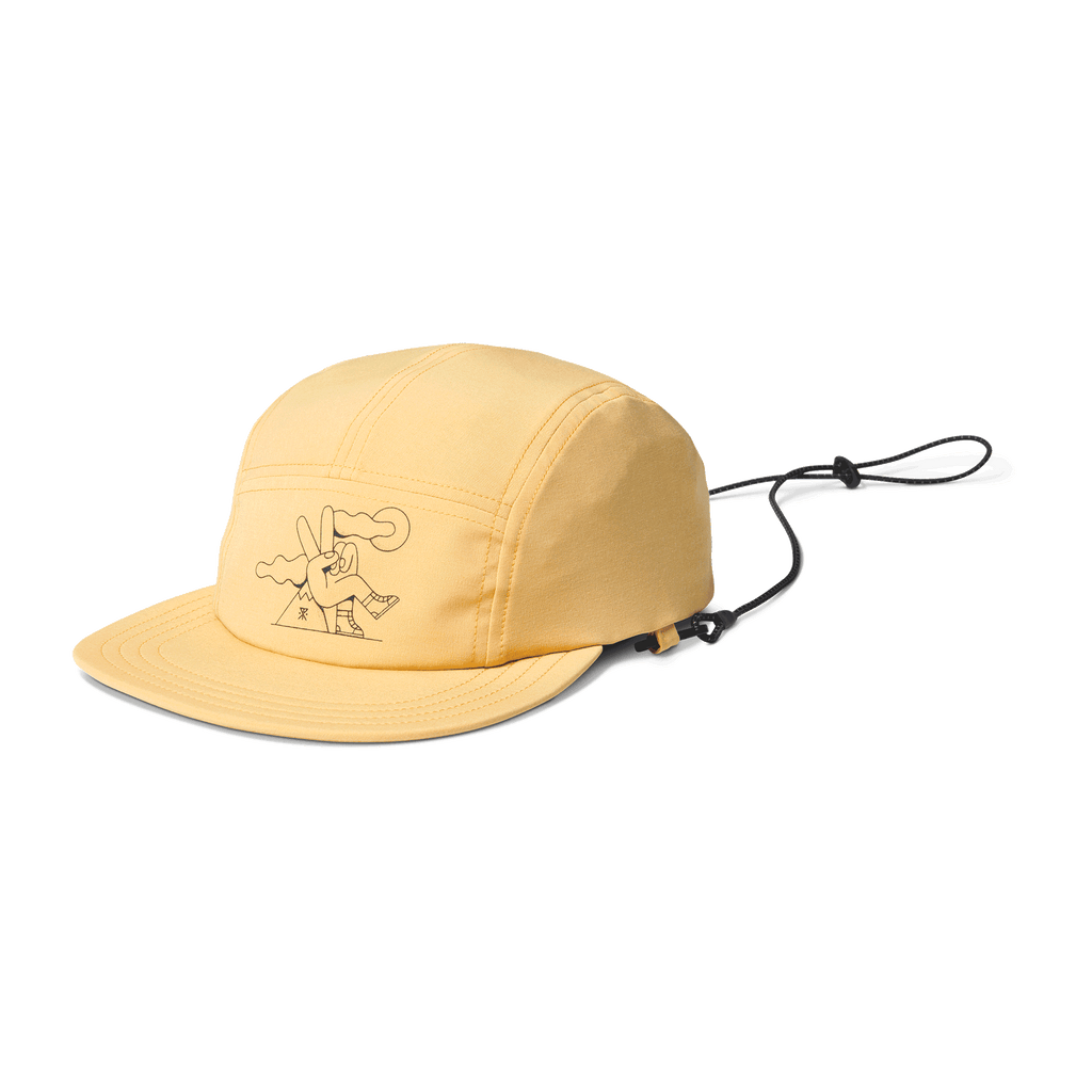 The angled view of Roark men's Chiller Crushable Strapback Hat - Dusty Gold Big Image - 3