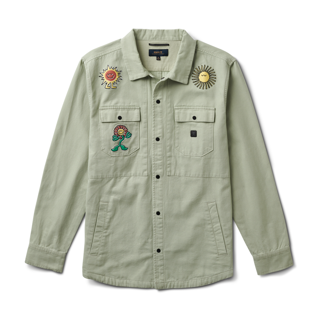 The front of Roark men's Hebrides Unlined Jacket - Embroidered Smeralda Chaparral Big Image - 1
