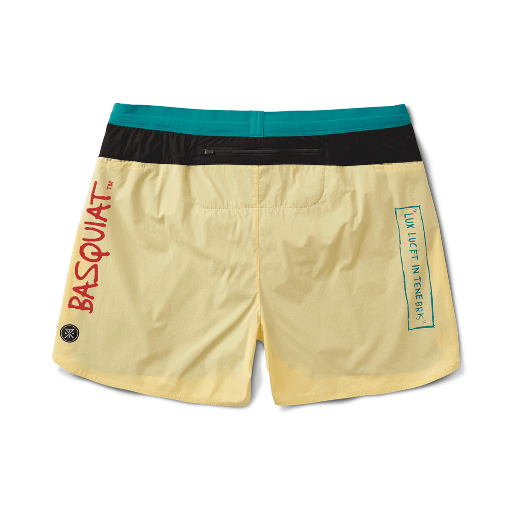 The back of Roark men's Alta Basquiat Shorts 5" - Samo Yellow Big Image - 3