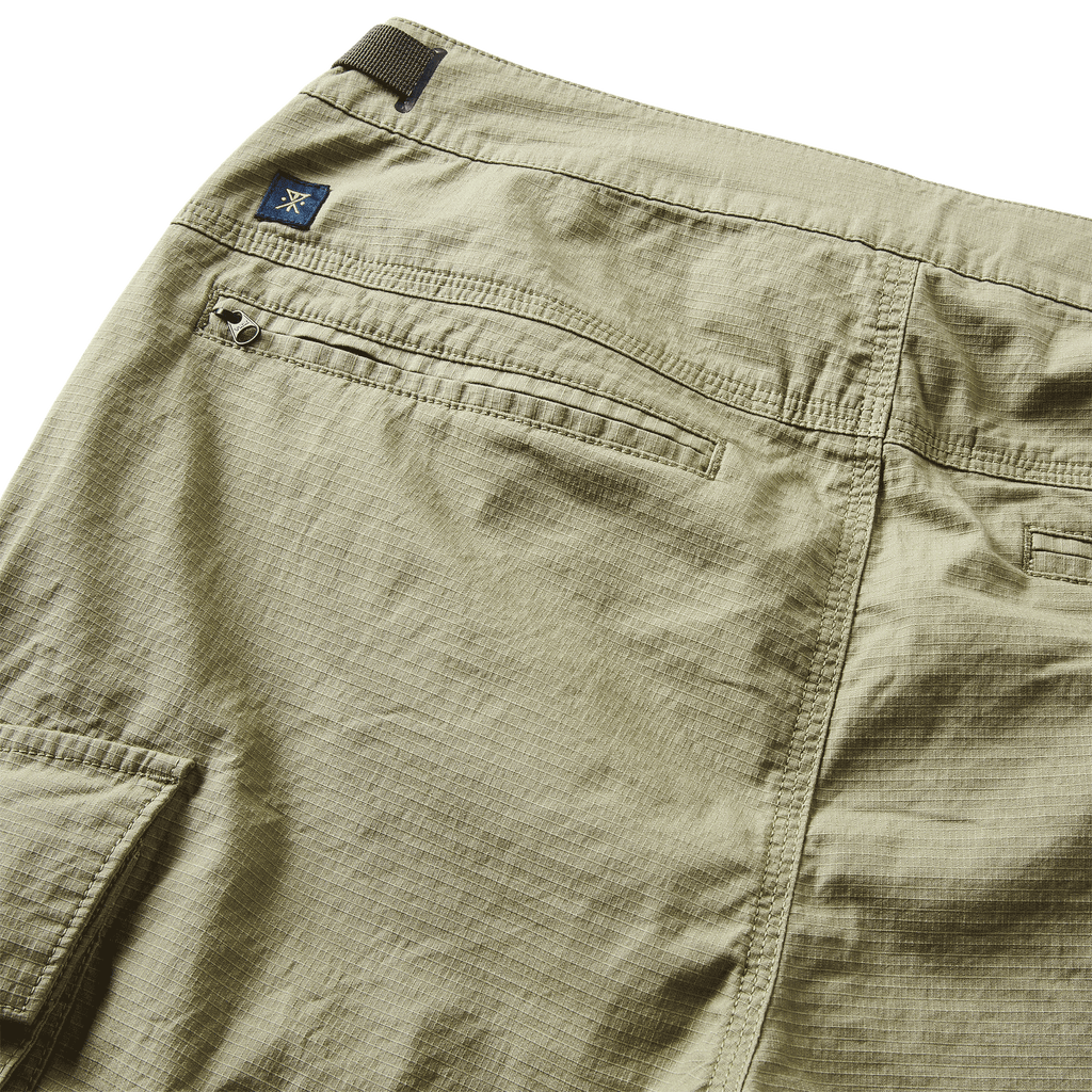 The back pocket of Roark men's Campover Cargo Pants - Dusty Green Big Image - 8