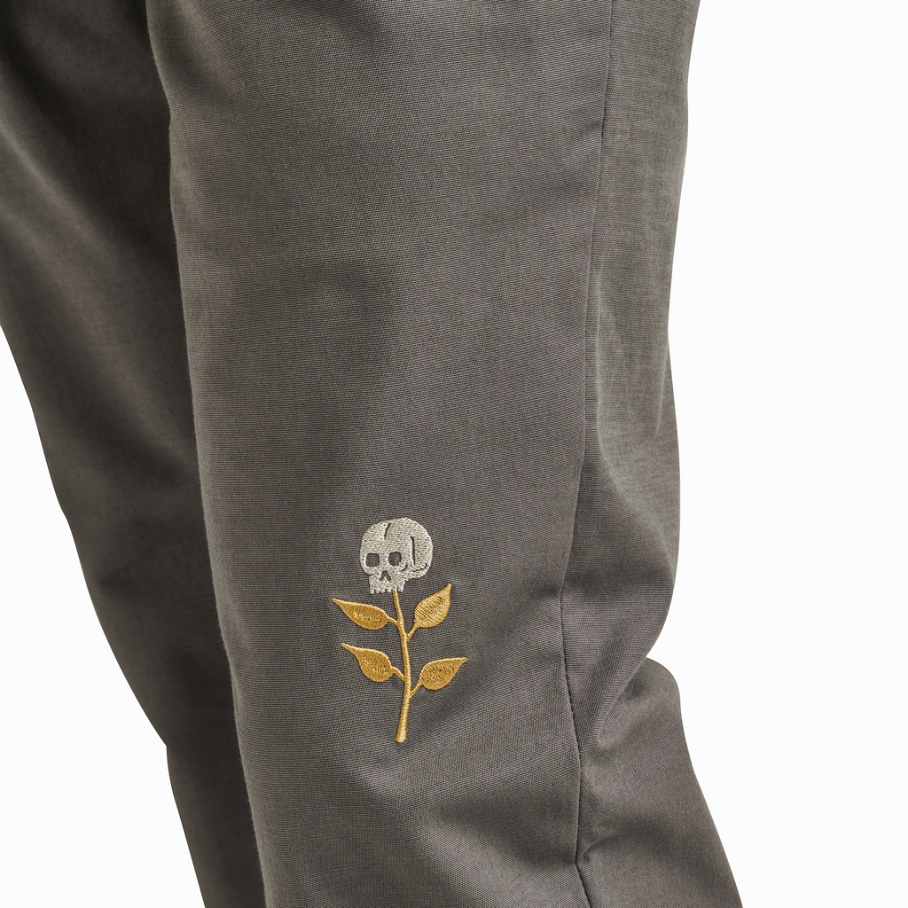 The on body view of Roark men's Porter Pants 3.0 - Charcoal Kampai Big Image - 7