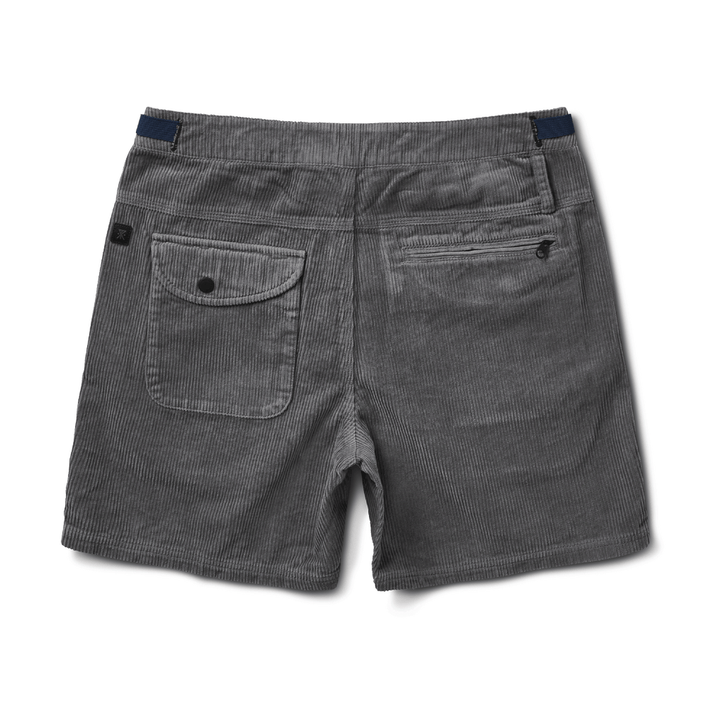 The back of Roark's Campover Cord Shorts - Grey Big Image - 8