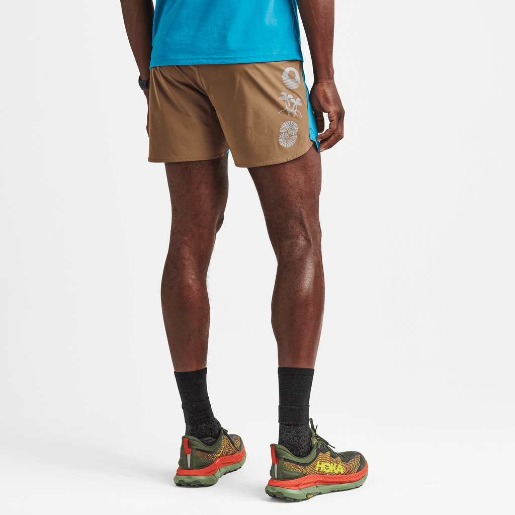 The on body view of Roark's Alta Shorts 5" - Turquoise Big Image - 4