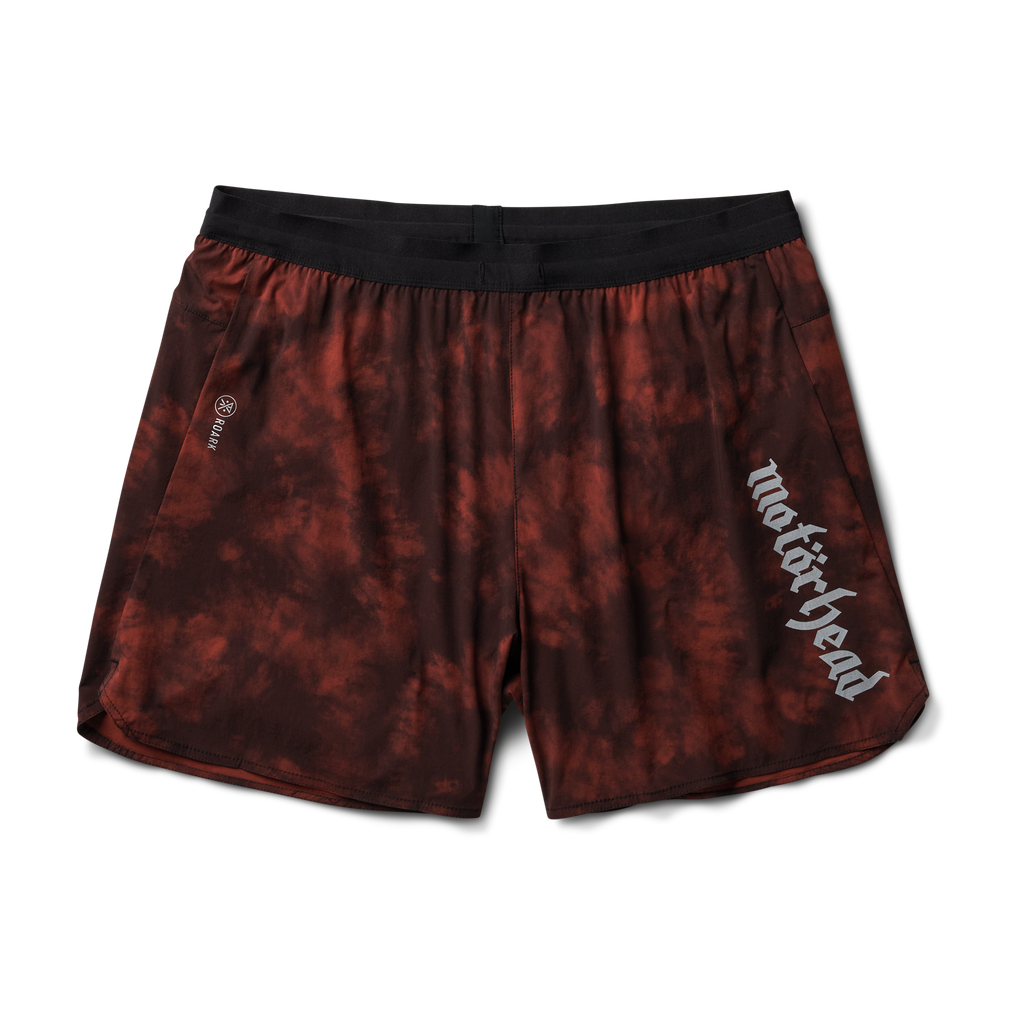 The front of Roark x Motorhead's Alta 5" Shorts in Red/Black Big Image - 1