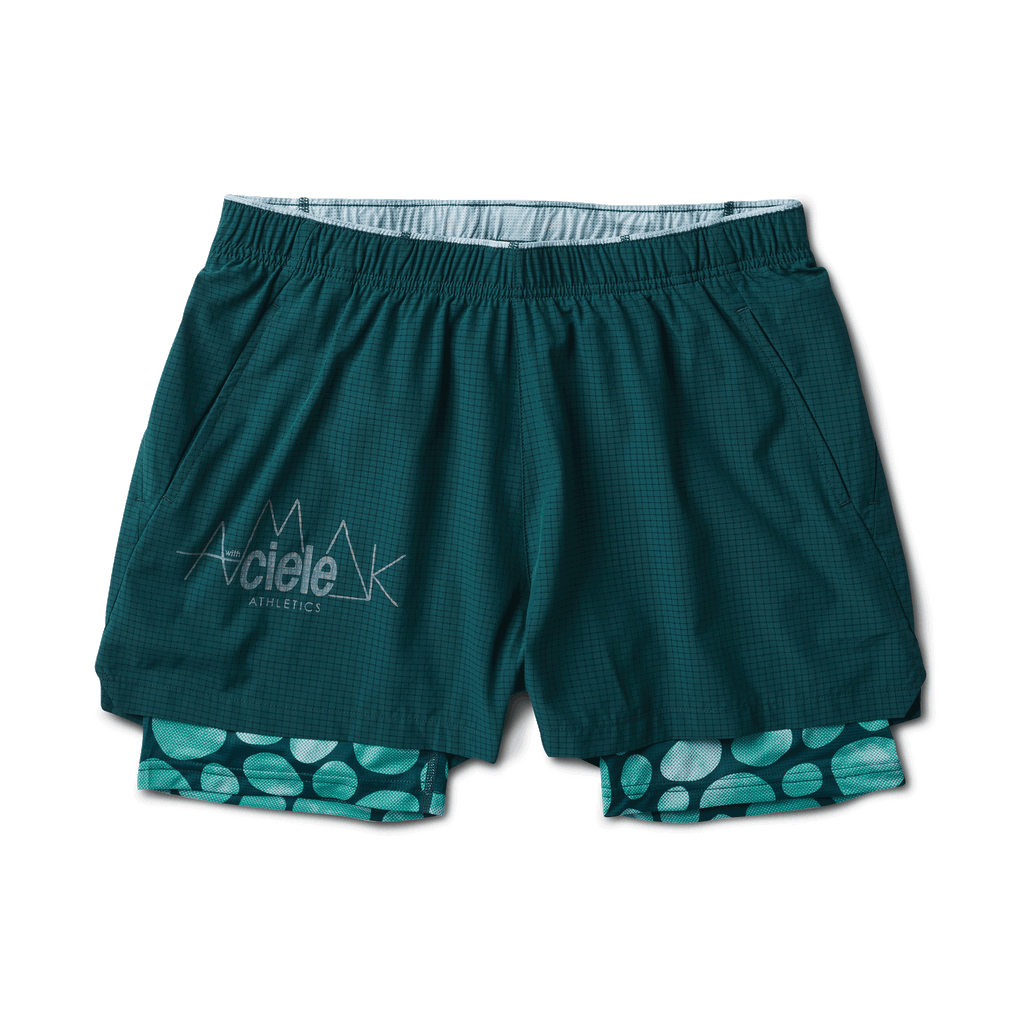 The front of Roark's Bommer Shorts 3.5" - Ciele X Run Amok Evergreen Big Image - 1
