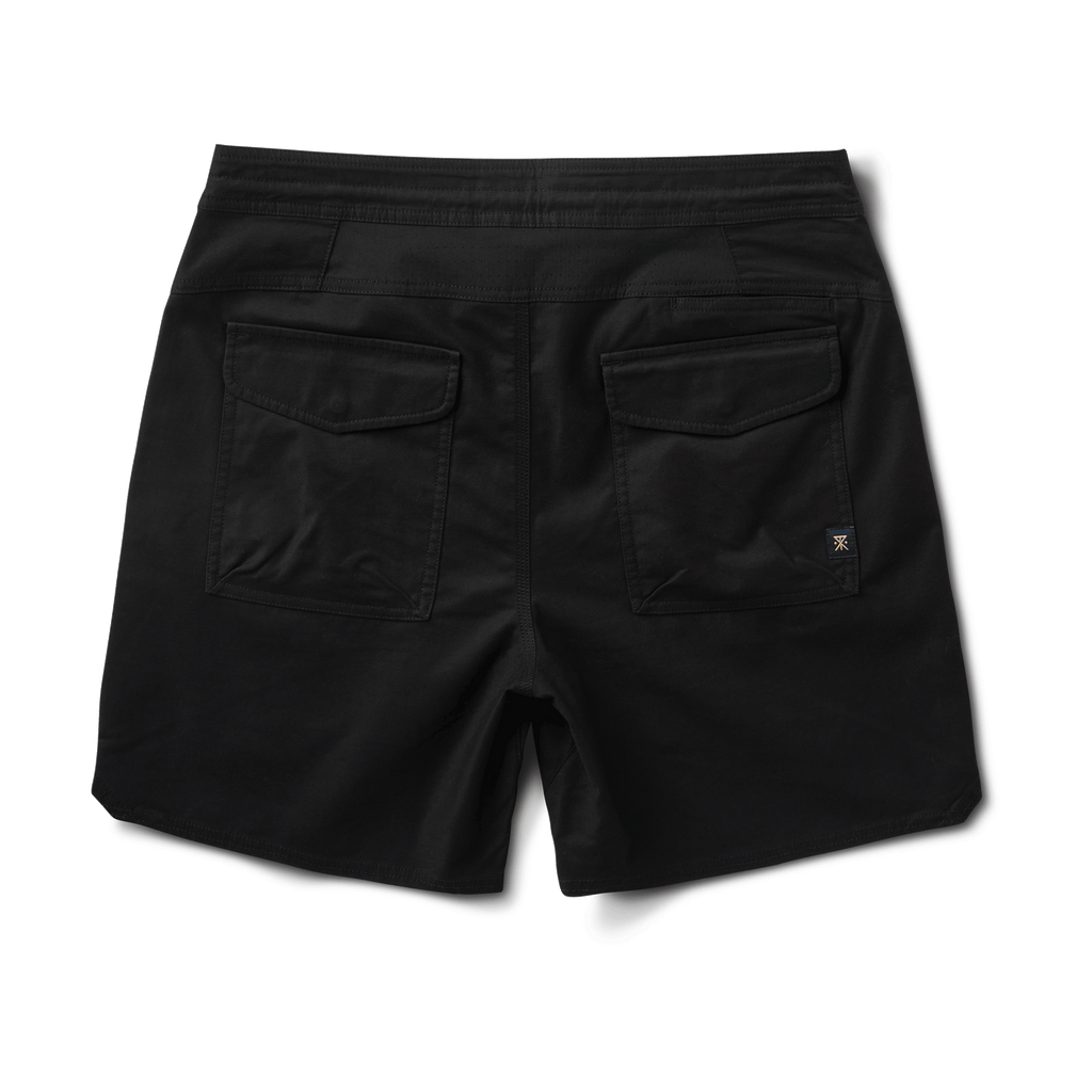 The back of Roark men's Layover Traveler Shorts - Black Big Image - 6