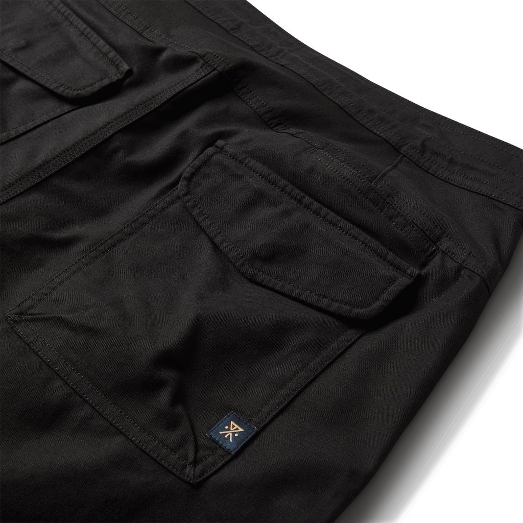 The materials, details, and designs of Roark men's Layover Traveler Shorts - Black Big Image - 8