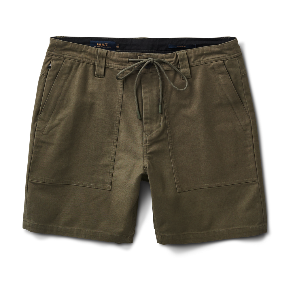 The front of Roark men's Layover Utility Shorts - Military Big Image - 1