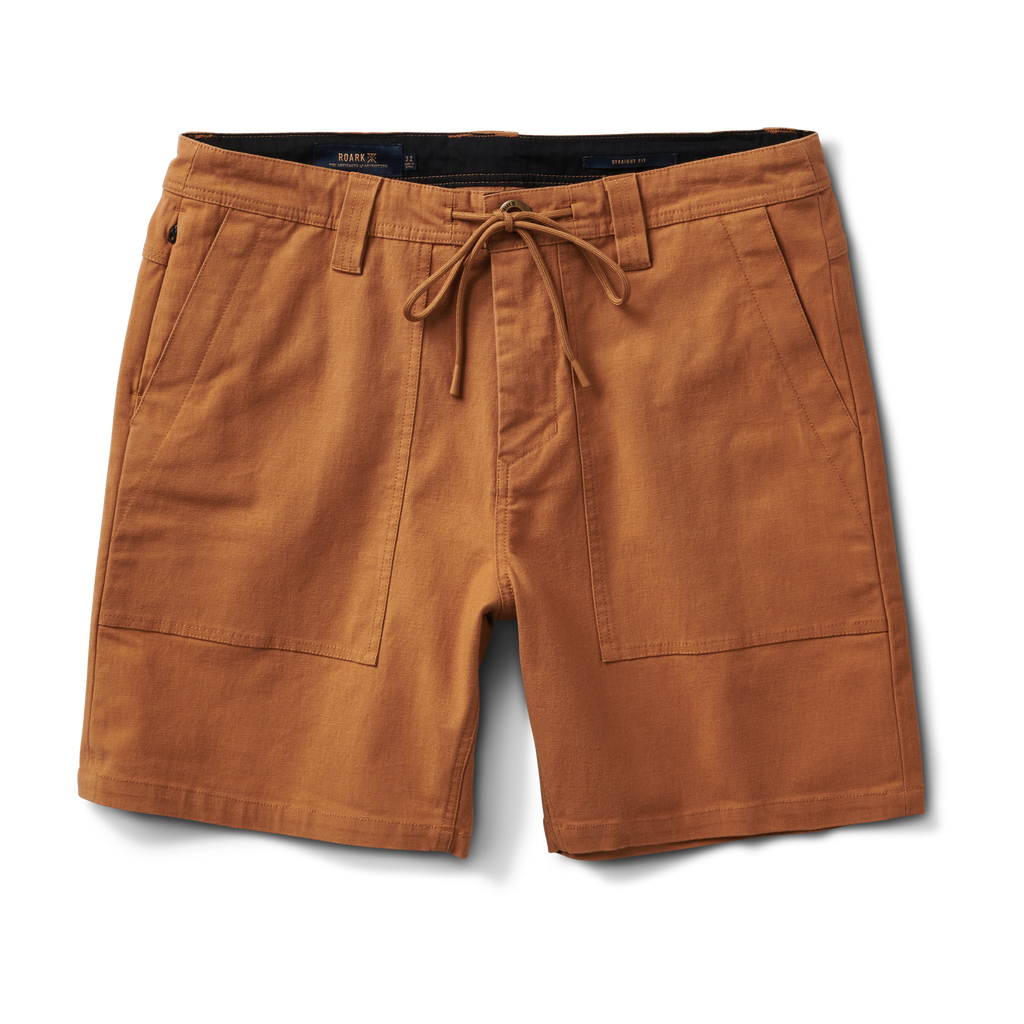The front of Roark men's Layover Utility Shorts - Pignoli Big Image - 1