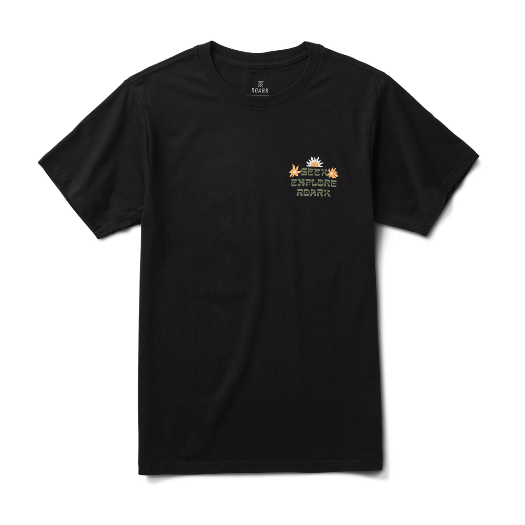The front of Roark's Atoll Organic Cotton Tee - Black Big Image - 5
