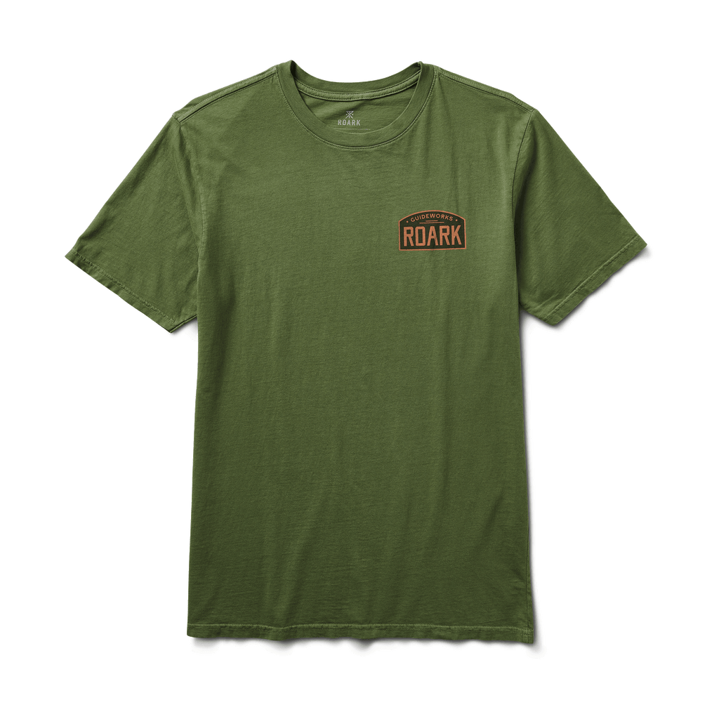The front of Roark's Guideworks Marquee Premium Tee - Jungle Green Big Image - 2