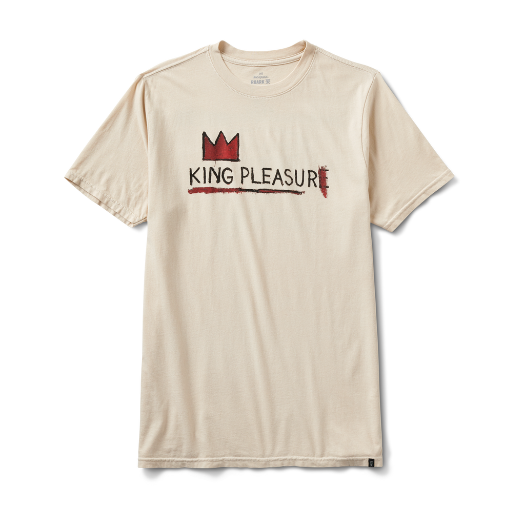 The front of Roark men's Basquiat King Premium Tee - Fog Big Image - 1