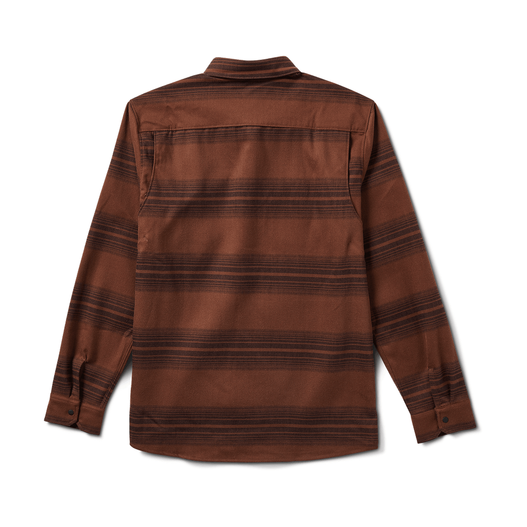 The back of Roark's Diablo Long Sleeve Flannel - Brown Big Image - 6