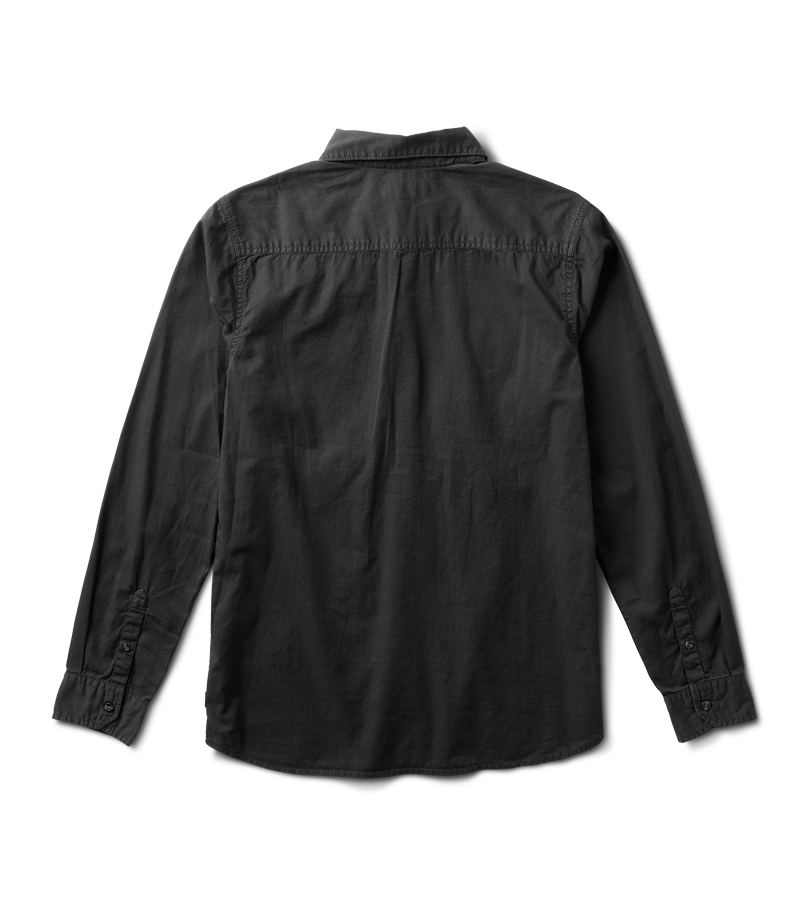 Well Worn Long Sleeve Button Up Shirt - Black Big Image - 6