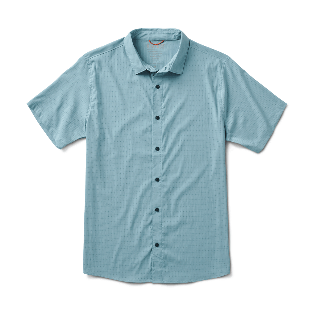 The front of Roark's Bless Up Breathable Stretch Shirt - Aqua 2 Big Image - 1