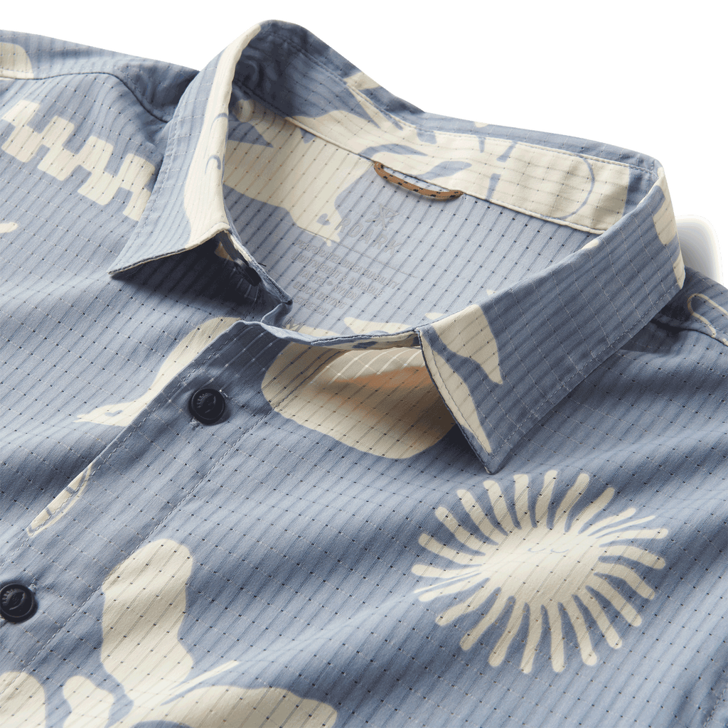 The details of Roark men's Bless Up Breathable Stretch Shirt - Cascata Big Image - 8