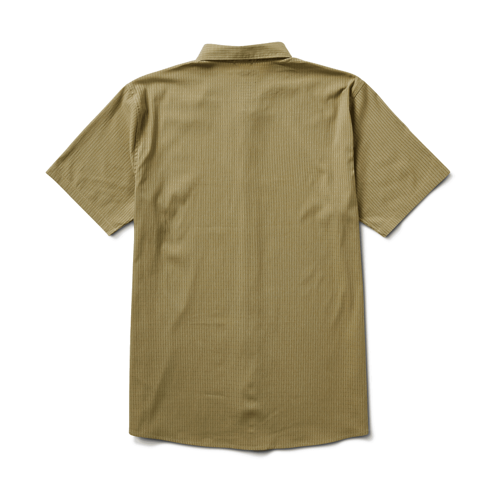The back of Roark men's Bless Up Breathable Stretch Shirt - Dusty Green Big Image - 6