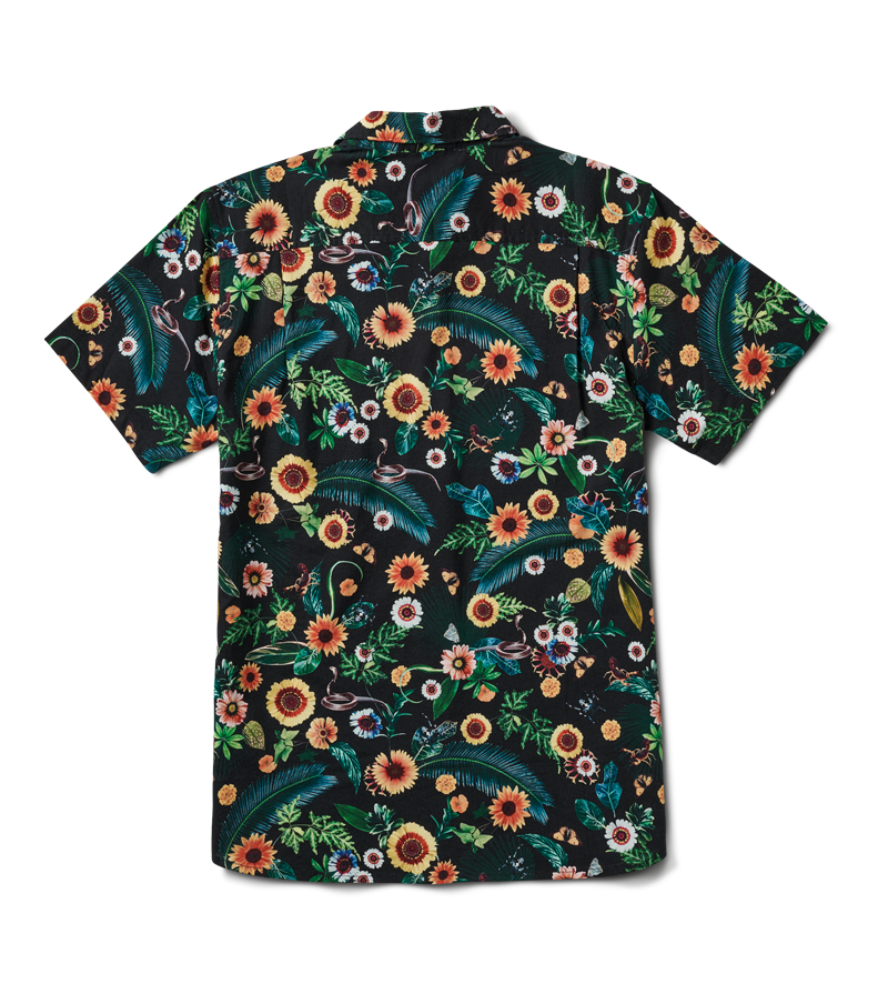 Menara Flora Button Up Shirt - Black Big Image - 10