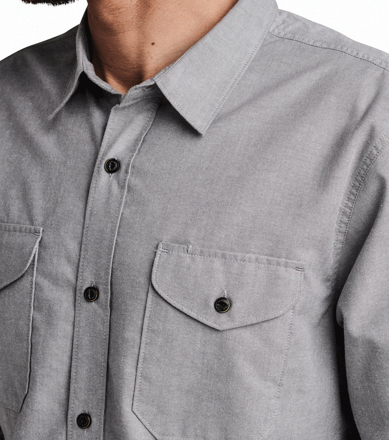 Well Worn Long Sleeve Button Up Shirt - Smoke Big Image - 5