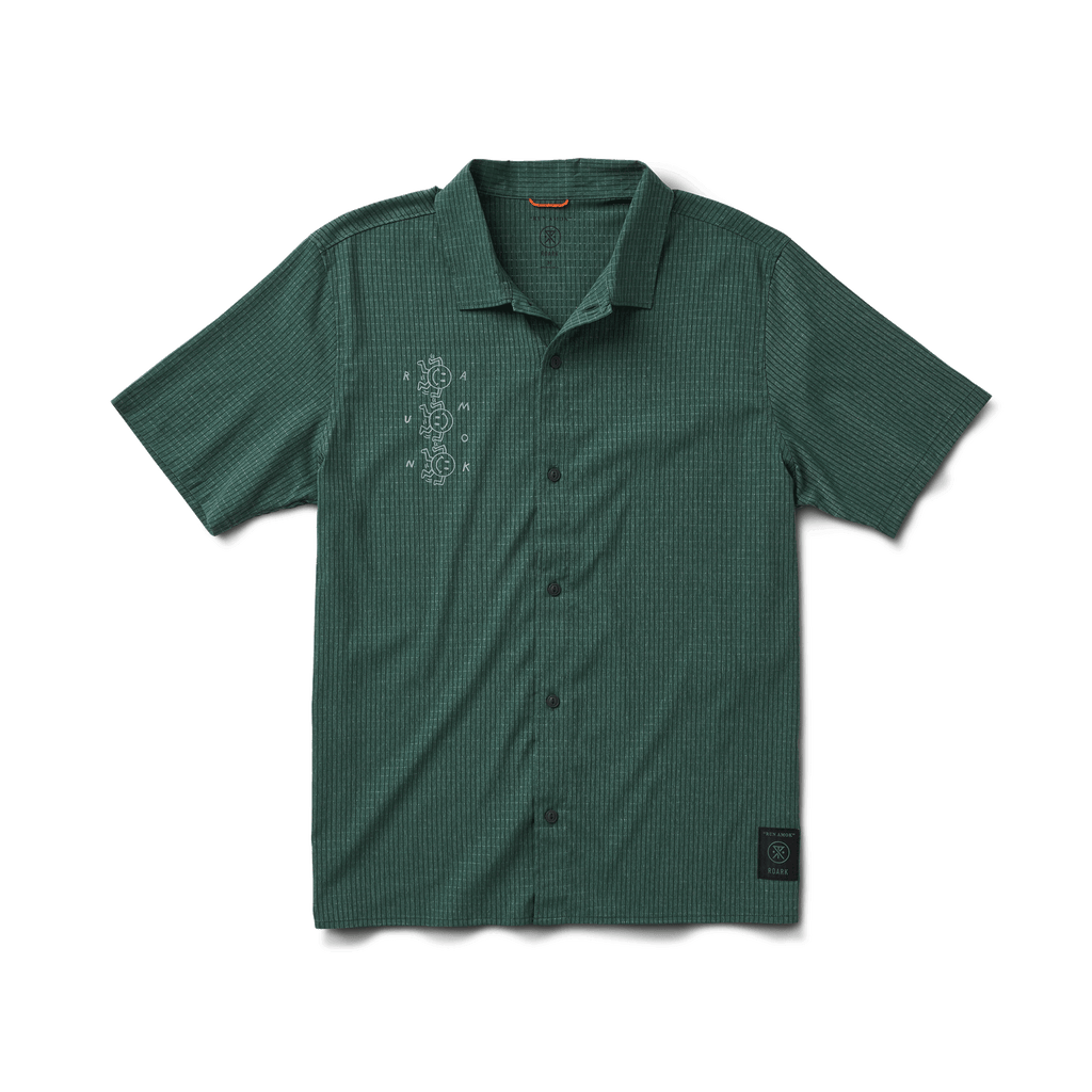 The front of Roark men's Bless Up Trail Shirt - Pine Big Image - 1