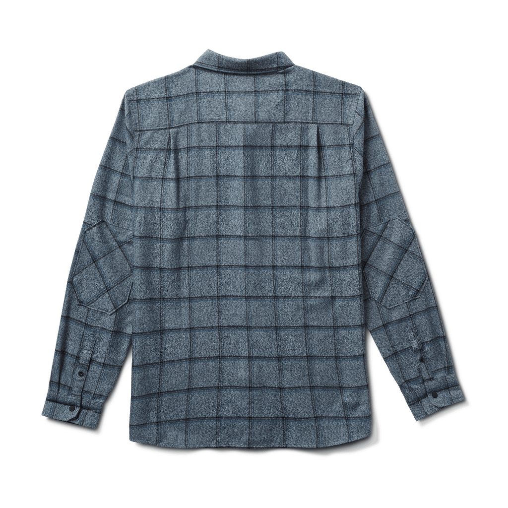 The back of Roark men's Nordsman Light Long Sleeve Flannel - Dusty Blue Big Image - 5