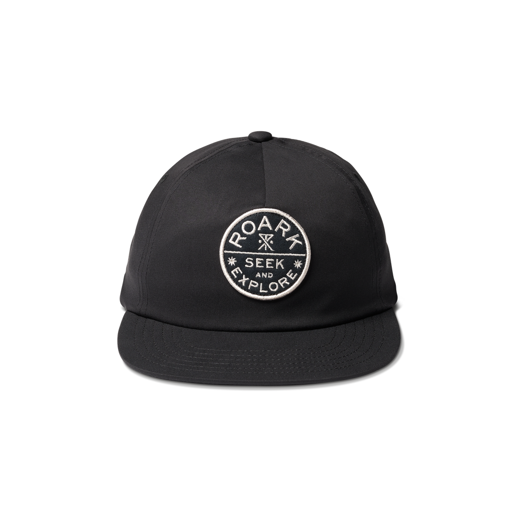 The front of Roark's Layover Strapback Hat - Black Big Image - 1