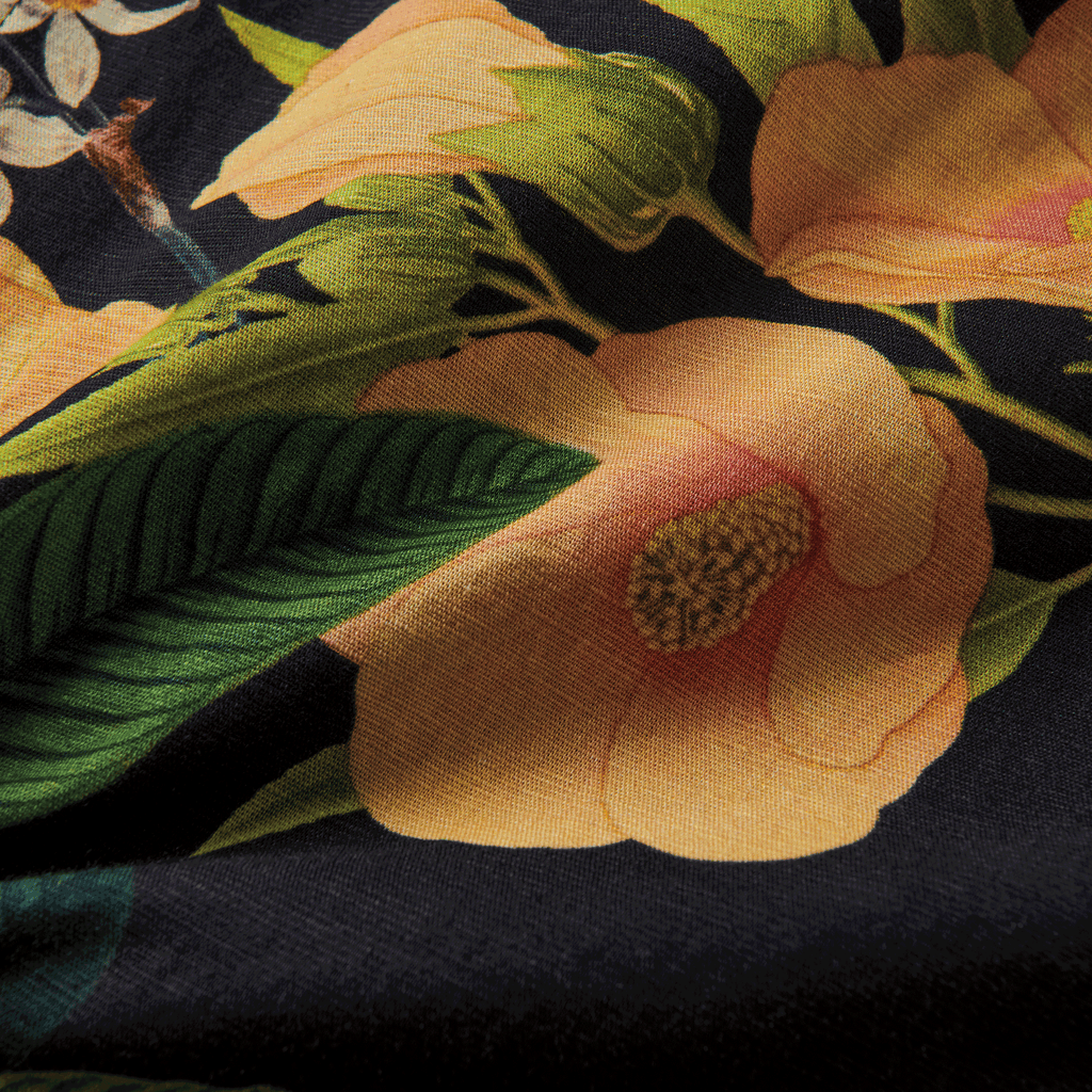 The materials of Roark's Journey Shirt - Manu Floral Black Big Image - 8